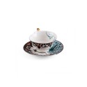 SELETTI Hybrid Porcelain tea cup + plate  - Aspero