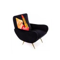 SELETTI Toiletpaper Armchair  - Tongue Black