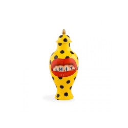 SELETTI Toiletpaper vase in porcelain - shit