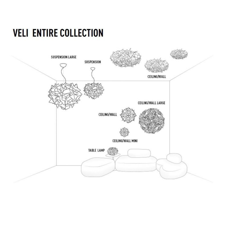 Slamp VELI MEDIUM CEILING/WALL LAMP