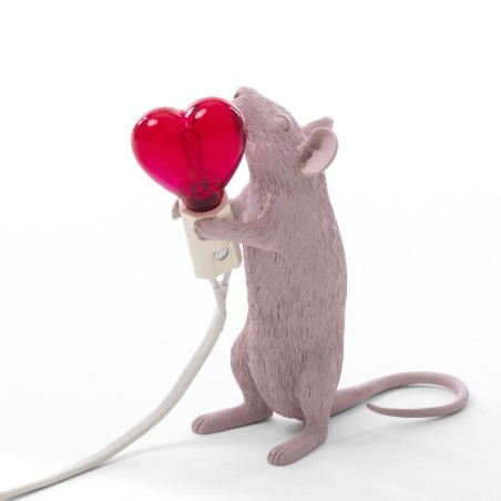 SELETTI Mouse Lamp Standing Love Edition