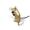 SELETTI Mouse Lamp Gold Sitting/Mac Black Cable